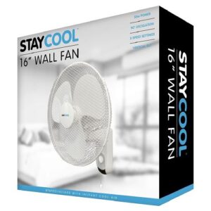 LLOYTRON 16" OSCILATING WALL FAN (F1421WH)