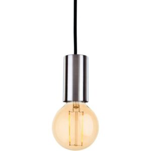 FIRSTLIGHT BERKELEY PENDANT BRUSHED STEEL WITH DECORATIVE LED LAMP