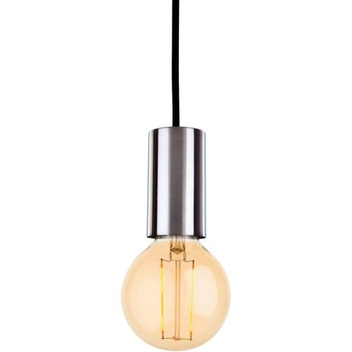 FIRSTLIGHT BERKELEY PENDANT BRUSHED STEEL WITH DECORATIVE LED LAMP