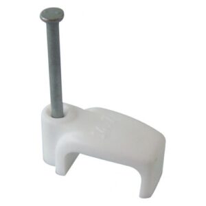 WHITE 2.5MM T+E CLIP (10X5 TWIN RG65)