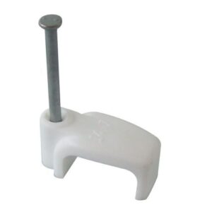 WHITE 6MM (14 X 7) FLAT CABLE CLIP