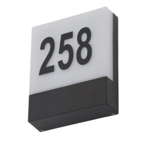 FORUM IOTA 6W LED DOOR NUMBER LIGHT WITH PHOTOCELL BLACK