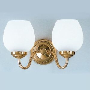 FRANKLITE ALBA 2-LT BRASS OPALGLASS