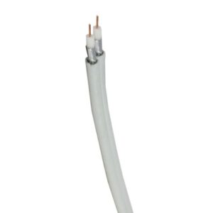 TWIN SATELLITE CABLE WHITE 10X5MM 100MTR