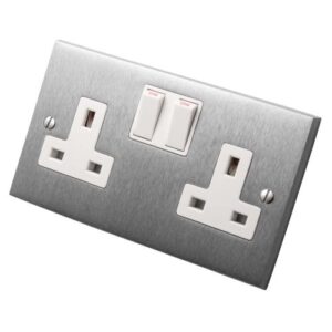 HERITAGE 2G SATIN CHROME FLOOR SOCKET