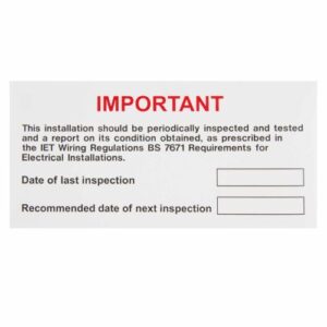 PERIODIC INSPECTION LABEL (PK 10)