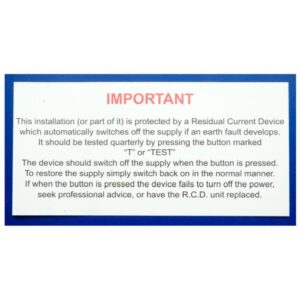 R.C.D. TEST LABEL (PK.10)