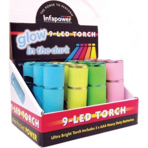 INFAPOWER 9 LED GLOW IN DARK TORCH