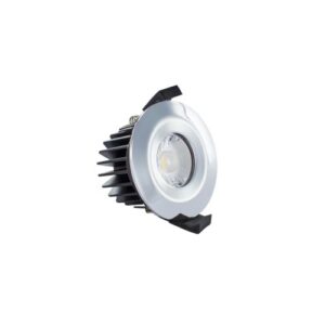 INTEGRAL LOW-PROFILE FIRE RATED DOWNLIGHT 70-75MM CUTOUT IP65 430LM 6W 3000K 38 BEAM DIMMABLE 72LM/W POLISHED CHROME