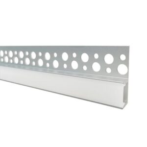 INTEGRAL PROFILE ALUMINIUM RECESSED PLASTER-IN 2M FROSTED DIFFUSER INCLUDE 2 ENDCAPS
