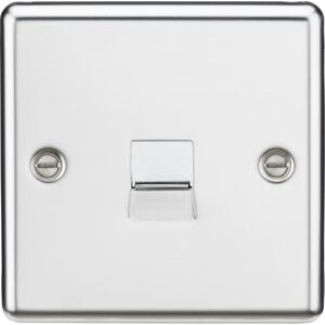 KNIGHTSBRIDGE TELEPHONE EXTENSION OUTLET - ROUNDED EDGE POLISHED CHROME