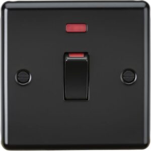 KNIGHTSBRIDGE MATT BLACK ROUNDED EDGE 1G 45A + NEON SWITCH