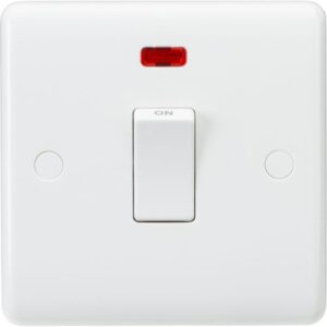 KNIGHTSBRIDGE CURVE 1G 20A DP SWITCH INC NEON