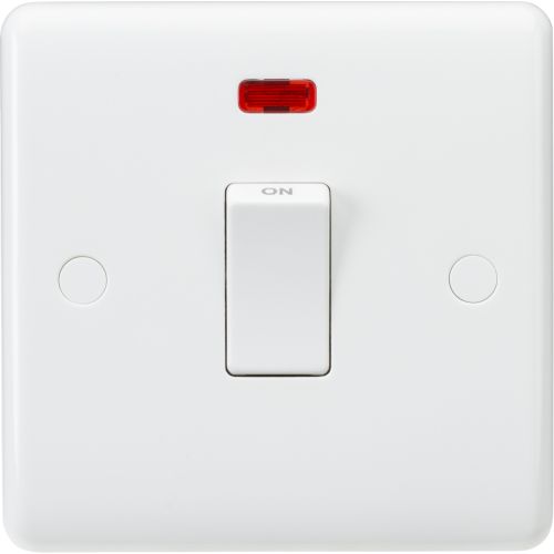 KNIGHTSBRIDGE CURVE 1G 20A DP SWITCH INC NEON