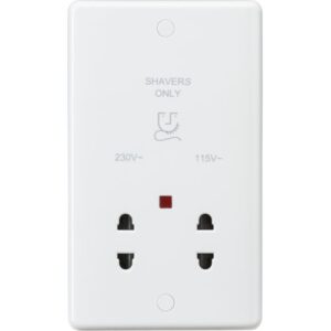 KNIGHTSBRIDGE CURVE D/VOLT SHAVER SOCKET
