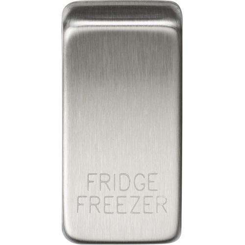 KNIGHTSBRIDGE SWITCH COVER "MARKED FRIDGE/FREEZER" - BRUSHED CHROME