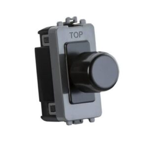 KNIGHTSBRIDGE 1G 2-WAY 10-200W (10-100W LED) TRAILING EDGE DIMMER - MATT BLACK