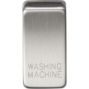 KNIGHTSBRIDGE SWITCH COVER "MARKED WASHING MACHINE" - BRUSHED CHROME