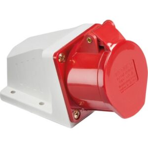 KNIGHTSBRIDGE 415V IP44 16A ANGLED SURFACE MOUNT SOCKET 3P + N + E