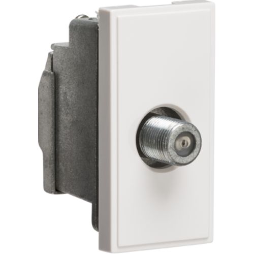 KNIGHTSBRIDGE SCREENED SAT TV OUTLET MODULE 25 X 50MM - WHITE