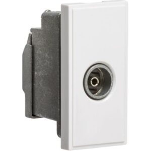 KNIGHTSBRIDGE SCREENED TV OUTLET 25 X 50MM - WHITE
