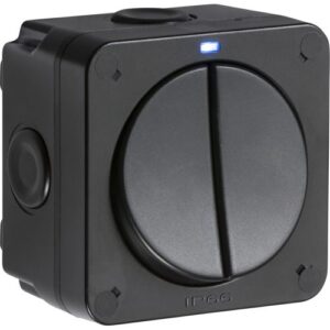 KNIGHTSBRIDGE IP66 20AX 2G SP 2-WAY SWITCH- BLACK