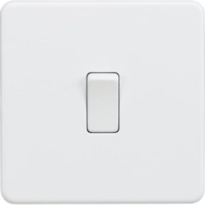 KNIGHTSBRIDGE SCREWLESS 10AX 1G INTERMEDIATE SWITCH - MATT WHITE