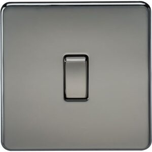 KNIGHTSBRIDGE SCREWLESS 10AX 1G 2-WAY SWITCH - BLACK NICKEL