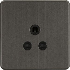 KNIGHTSBRIDGE SCREWLESS 5A UNSWITCHED SOCKET - SMOKED BRONZE