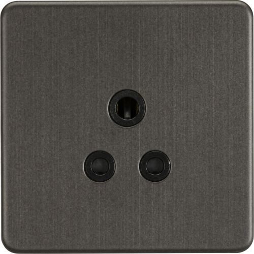 KNIGHTSBRIDGE SCREWLESS 5A UNSWITCHED SOCKET - SMOKED BRONZE