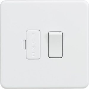 KNIGHTSBRIDGE SCREWLESS 13A SWITCHED FUSED SPUR UNIT - MATT WHITE