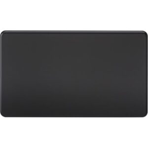 KNIGHTSBRIDGE SCREWLESS 2G BLANKING PLATE - MATT BLACK