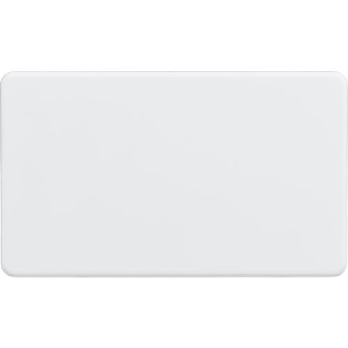 KNIGHTSBRIDGE SCREWLESS 2G BLANKING PLATE - MATT WHITE