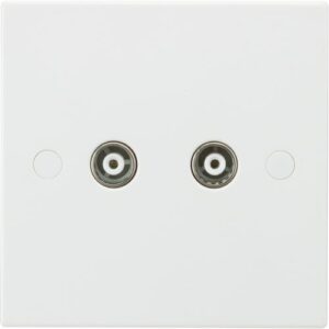 KNIGHTSBRIDGE SQUARE EDGE TWIN COAX SOCKET