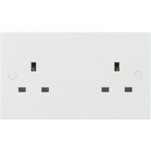 KNIGHTSBRIDGE SQUARE EDGE 2G UN-SWITCHED SOCKET