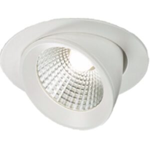 KNIGHTSBRIDGE 230V 15W ROUND LED RECESSED ADJUSTABLE DOWNLIGHT