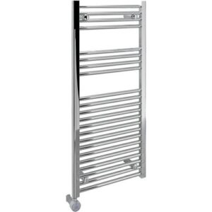 KUDOX 200W 800 X 500 FLAT CHROME TOWEL RAIL+STAT
