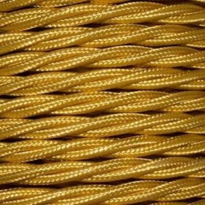 0.75MM 3C GOLD TWISTED BRAIDED CABLE PER MTR