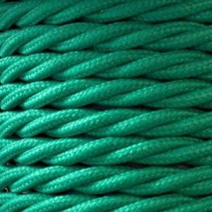 0.75MM 3C GREEN BRAIDED TWISTED  CABLE PER MTR