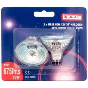50W HALOGEN MR16 GU5.3 - 2PK