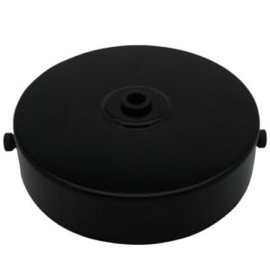 LAMPFIX SINGLE HOLE 100MM ROUND BLACK CEILING ROSE