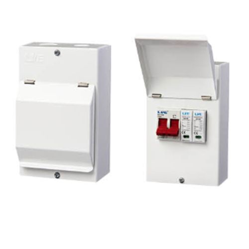 4-MODULE METAL DIN RAIL ENCLOSURE WITH LID