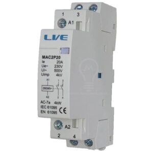 LIVE 20A (4KW) 2-N/O AC CONTACTOR