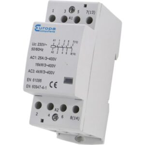LIVE 25A (16KW) 4-N/O AC CONTACTOR