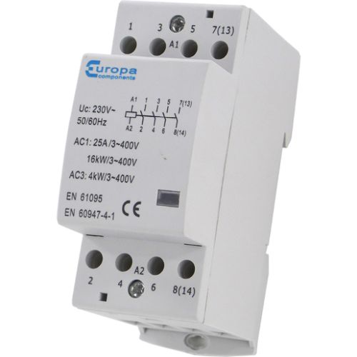 LIVE 25A (16KW) 4-N/O AC CONTACTOR