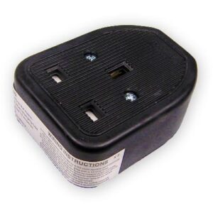 1G 13A RUBBER TRAILING SOCKET BLACK (RS001/BLK)