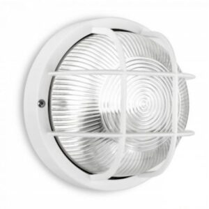 LYVECO 60W ES ROUND OUTDOOR BULKHEAD - WHITE