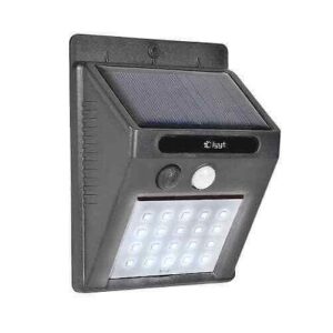 SOLAR WALL LIGHT PIR LED BLACK