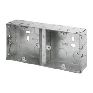 2G (1+1) 25MM FLUSH DUAL METAL BOX