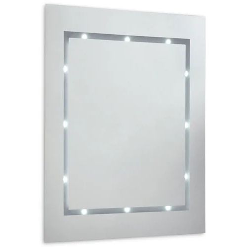 IP44 Rated Battery Operated LED Bathroom Mirror Light 6500K (350H X 400W X 30D)